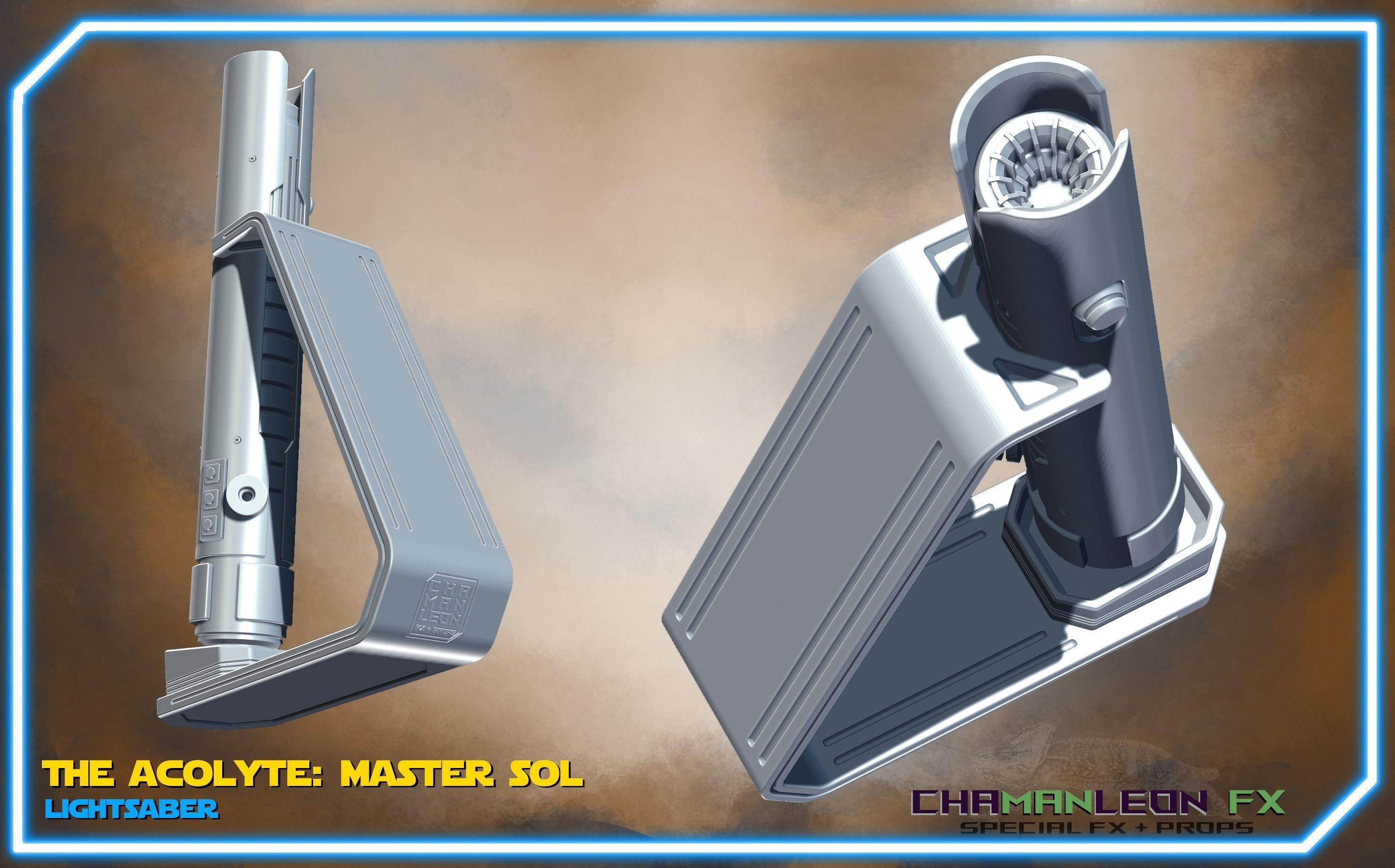 Jedi Master Sol Lightsaber Acolyte Functional Cosplay Prop 3D print model_14