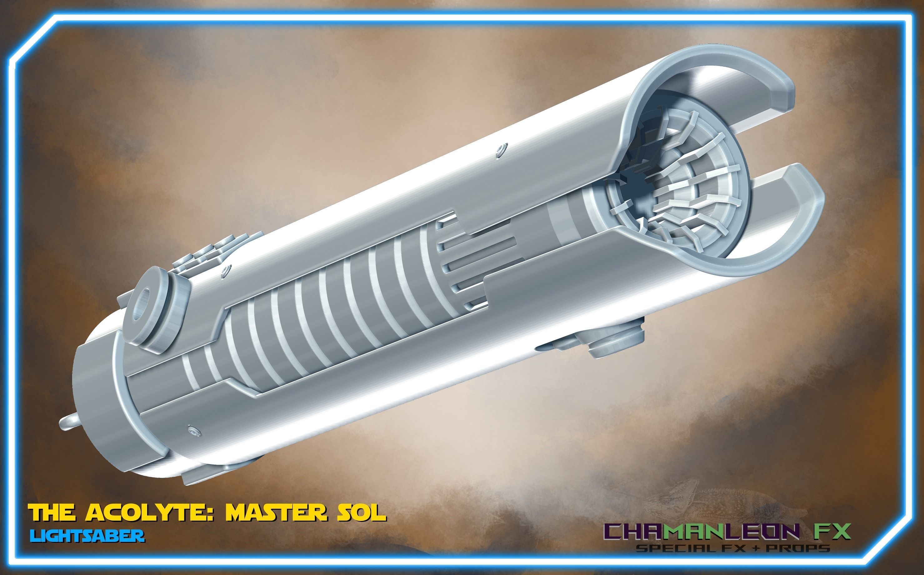 Jedi Master Sol Lightsaber Acolyte Functional Cosplay Prop 3D print model_10