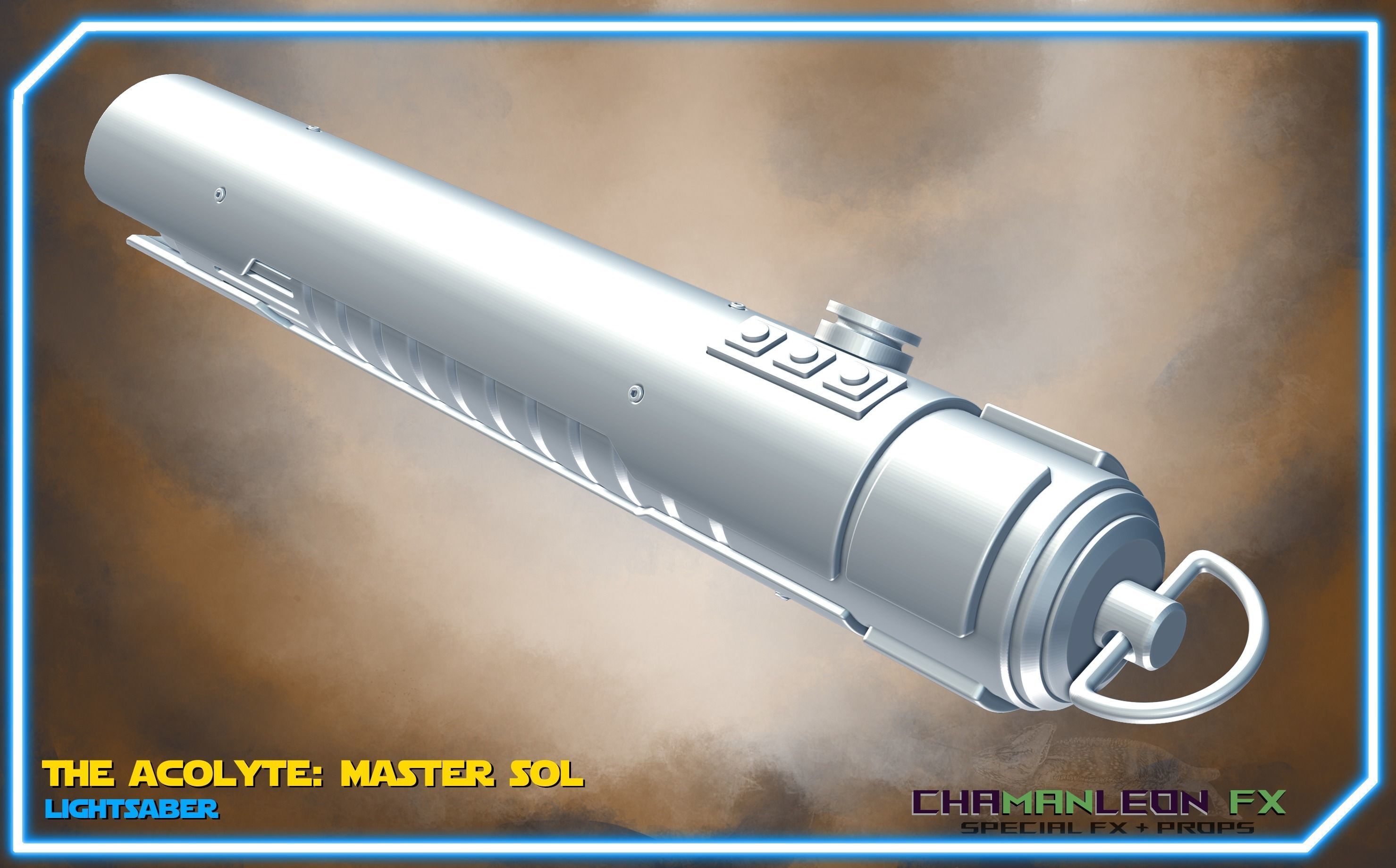 Jedi Master Sol Lightsaber Acolyte Functional Cosplay Prop 3D print model_11
