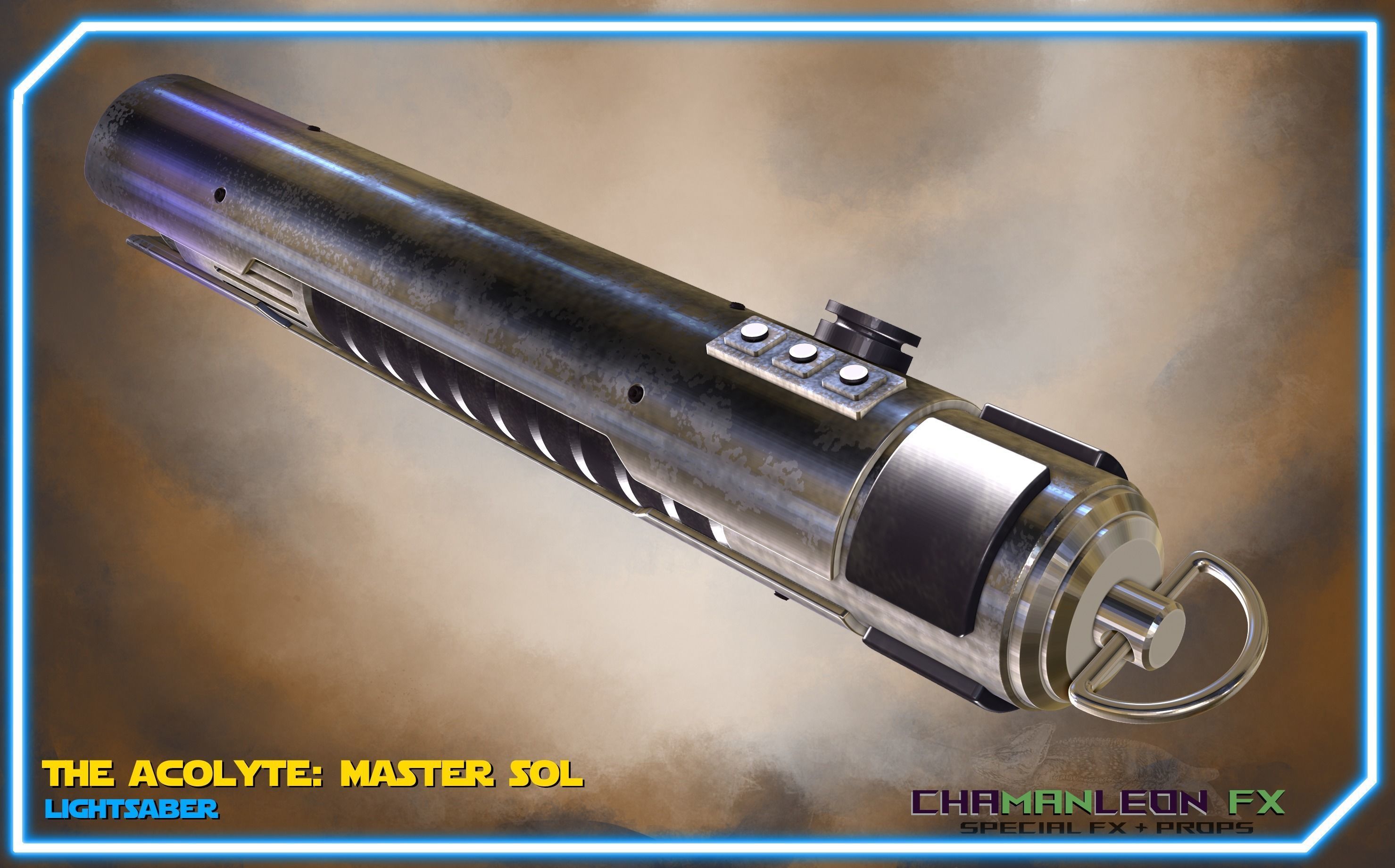 Jedi Master Sol Lightsaber Acolyte Functional Cosplay Prop 3D print model_4