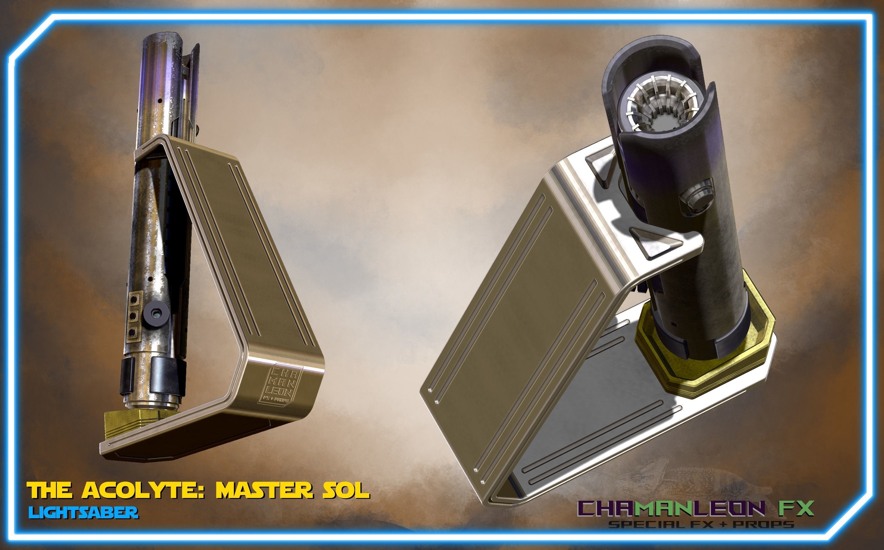 Jedi Master Sol Lightsaber Acolyte Functional Cosplay Prop 3D print model_6