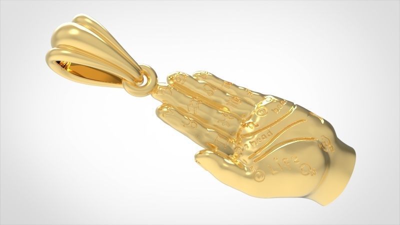 Palmistry Palm Reading Hand Fortune Teller Witchcraft Pendant 3D print model_16