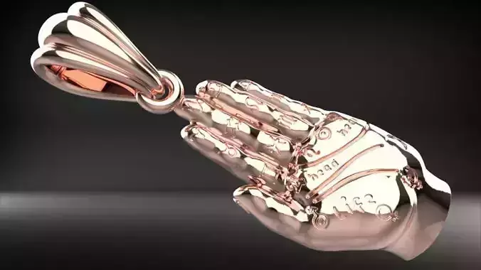 Fotune Teller Hand Palmistry psychic palm reader Pendant jewelry 3D print model