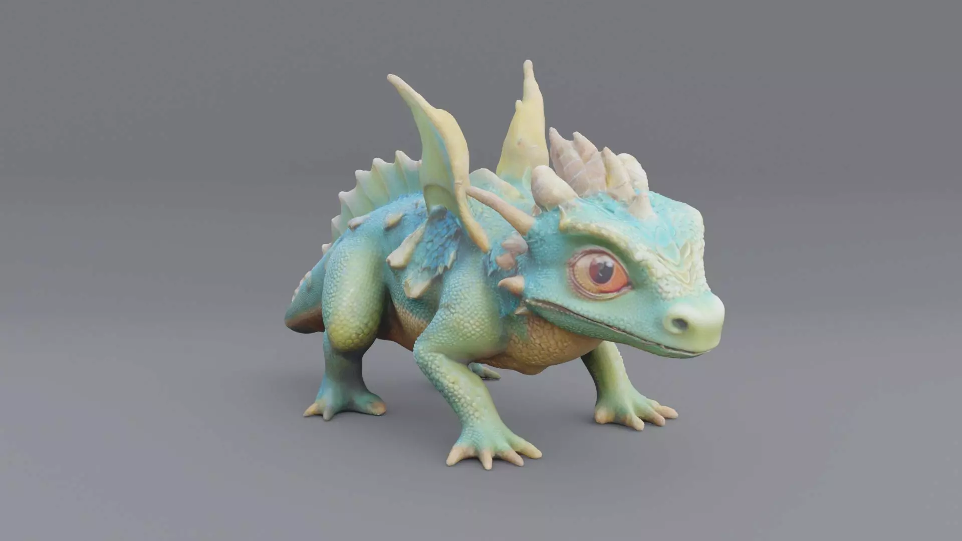 Young Green Dragon 1 3D model