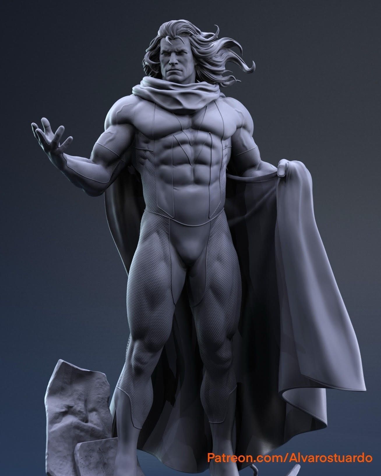 Magneto statue for 3d printing 3D print model_4