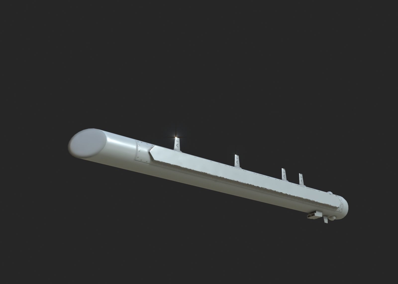 PLAAF RKZ-930 Tactical Jamming System TJS Electronics Pod Low-poly 3D model_14