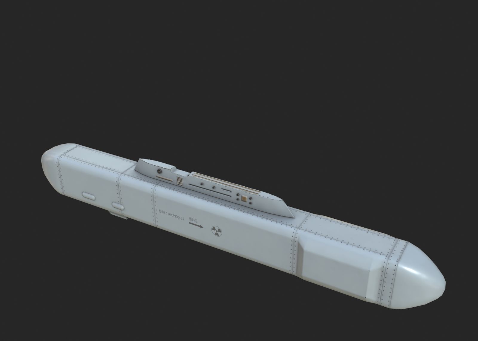 PLAAF RKZ-930 Tactical Jamming System TJS Electronics Pod Low-poly 3D model_7