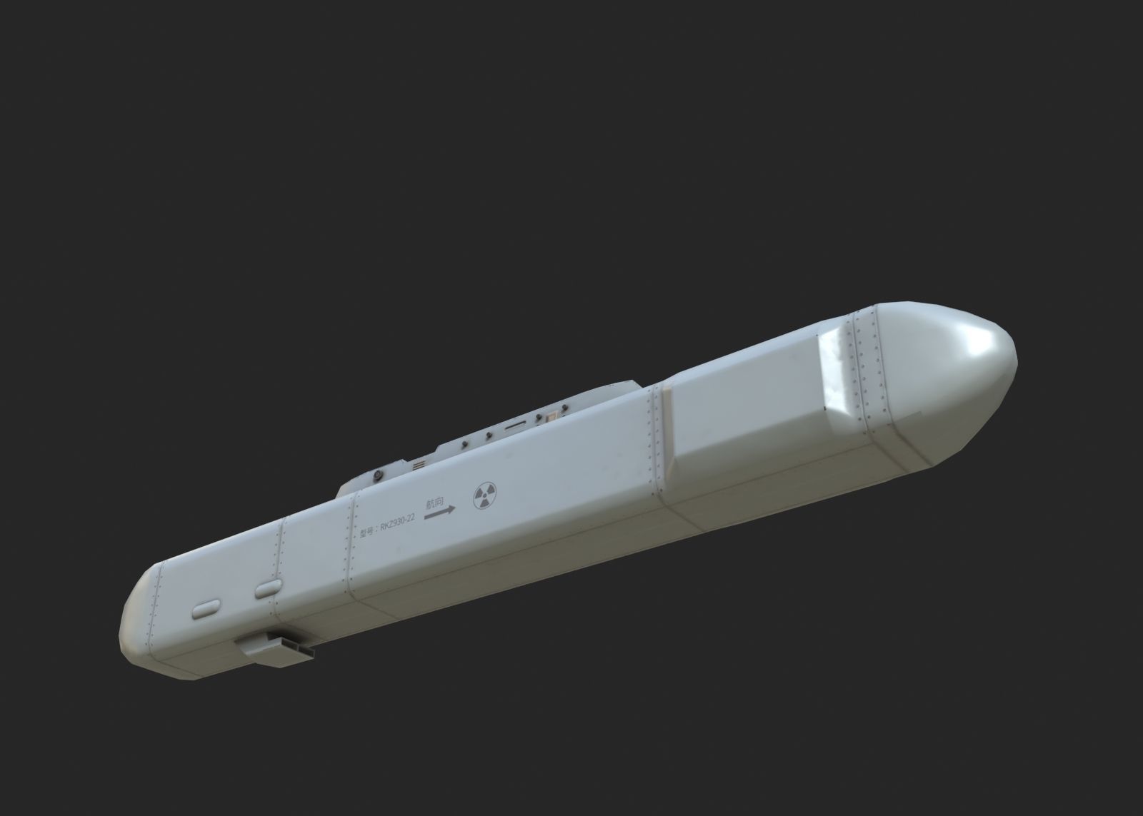 PLAAF RKZ-930 Tactical Jamming System TJS Electronics Pod Low-poly 3D model_6