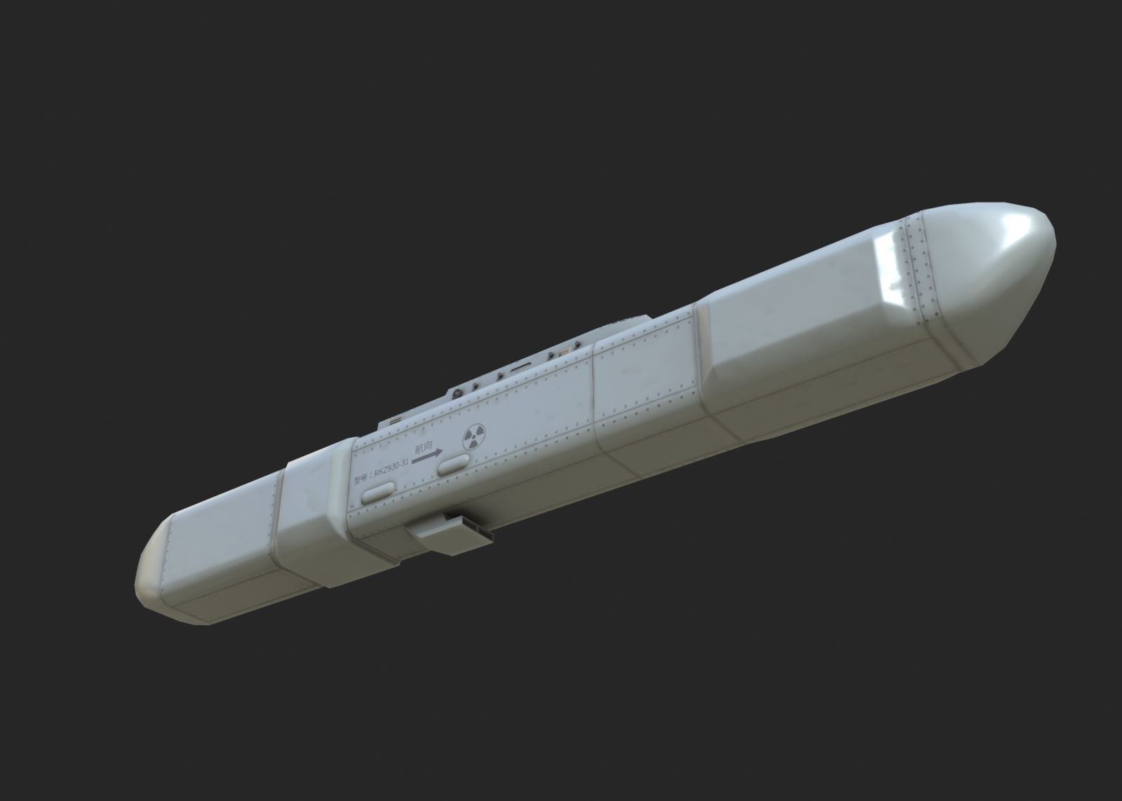 PLAAF RKZ-930 Tactical Jamming System TJS Electronics Pod Low-poly 3D model_5