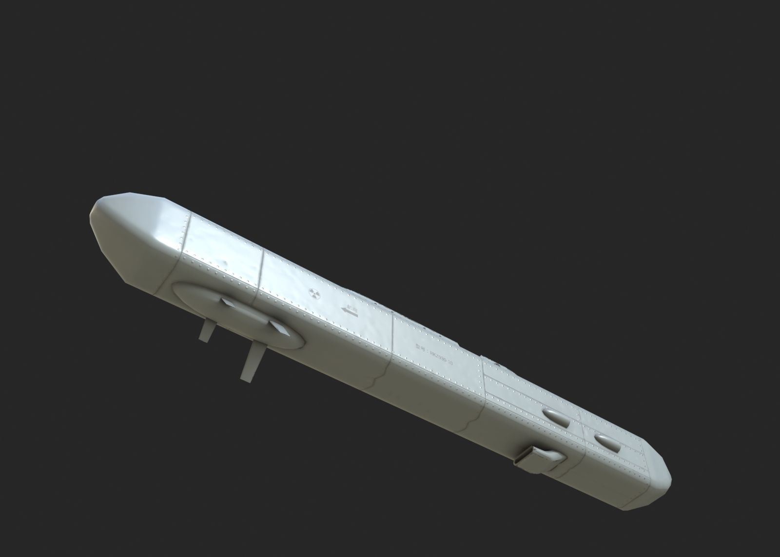 PLAAF RKZ-930 Tactical Jamming System TJS Electronics Pod Low-poly 3D model_12