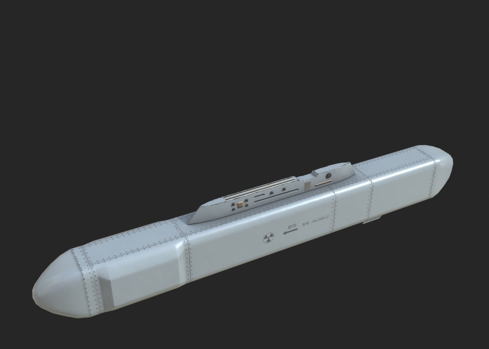 PLAAF RKZ-930 Tactical Jamming System TJS Electronics Pod Low-poly 3D model_8