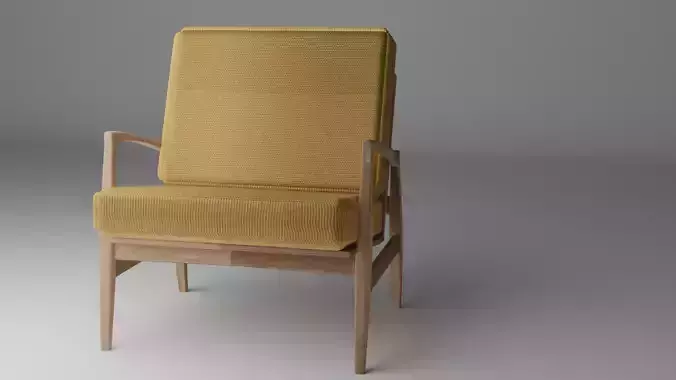 Chair with A Yellow Cushion