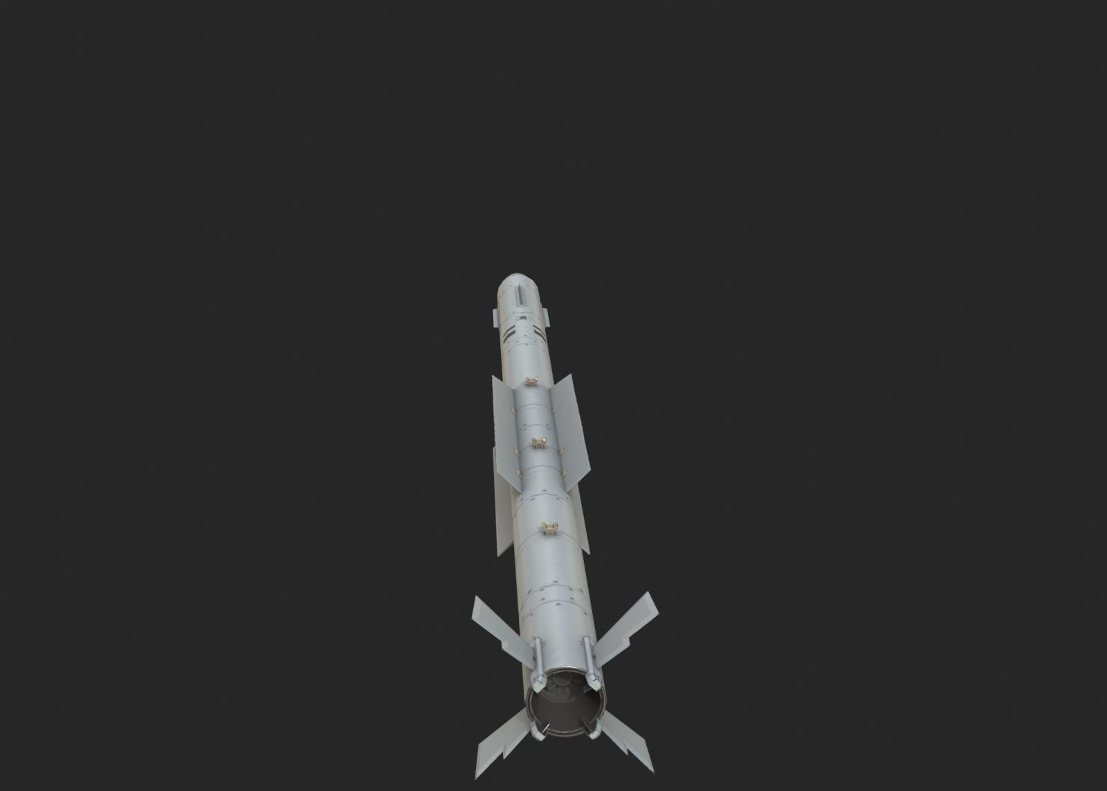 Chinese PL10 Infrared guided Air-to-Air missile PL-10 Low-poly 3D model_5