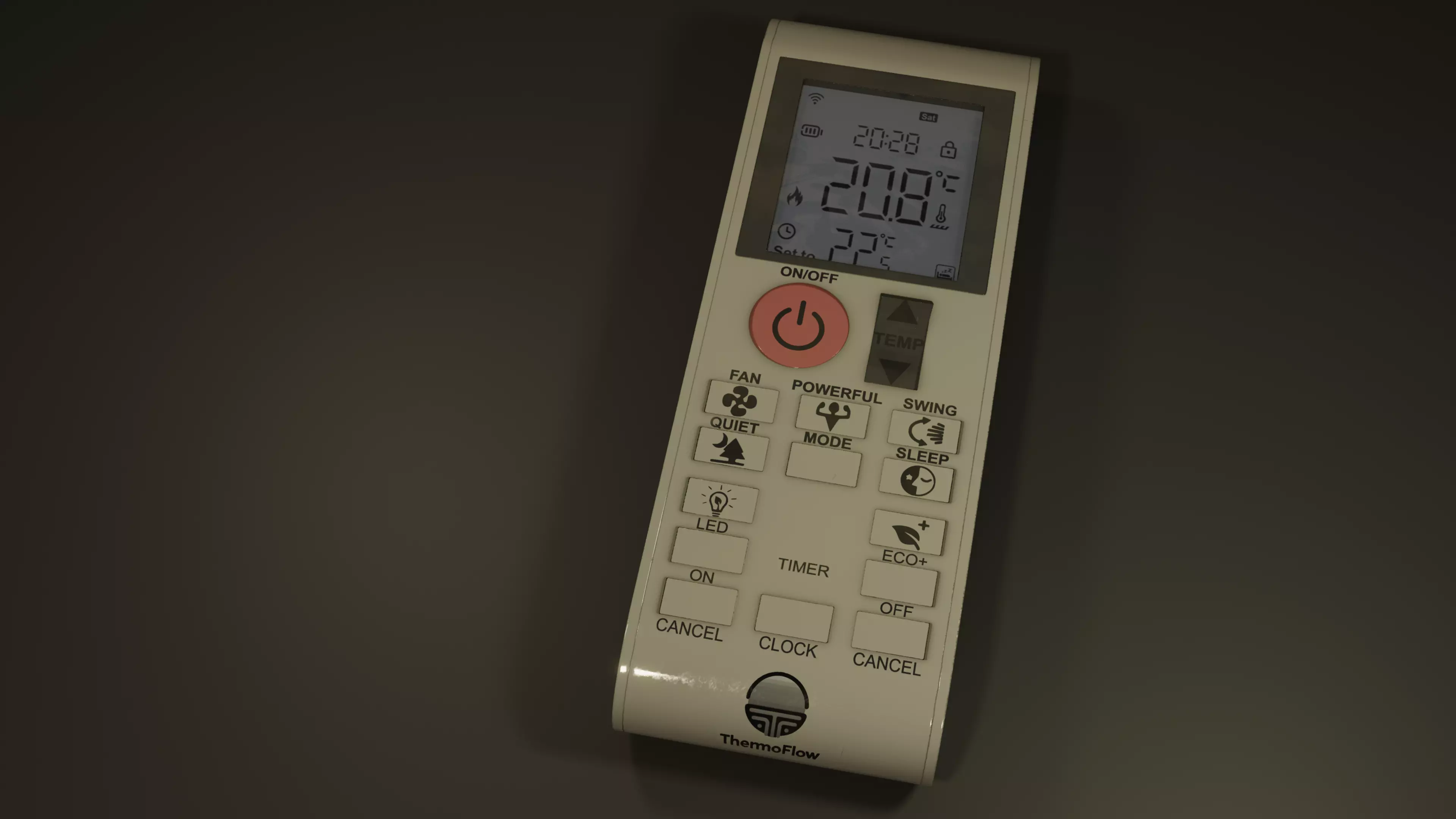 HVAC Remote Game Prop Low-poly 3D model_0