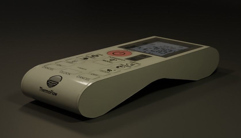 HVAC Remote Game Prop Low-poly 3D model_1