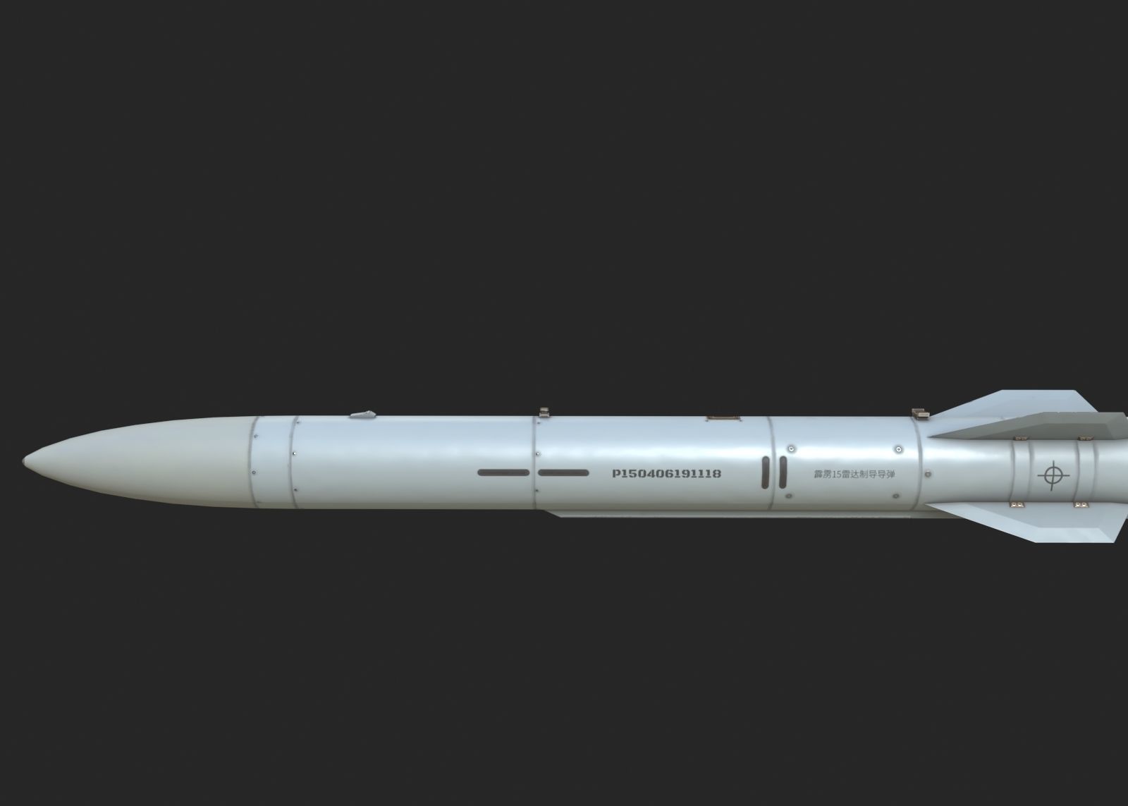 Chinese PL15 PL-15 BVR air-to-air missile Low-poly 3D model_5