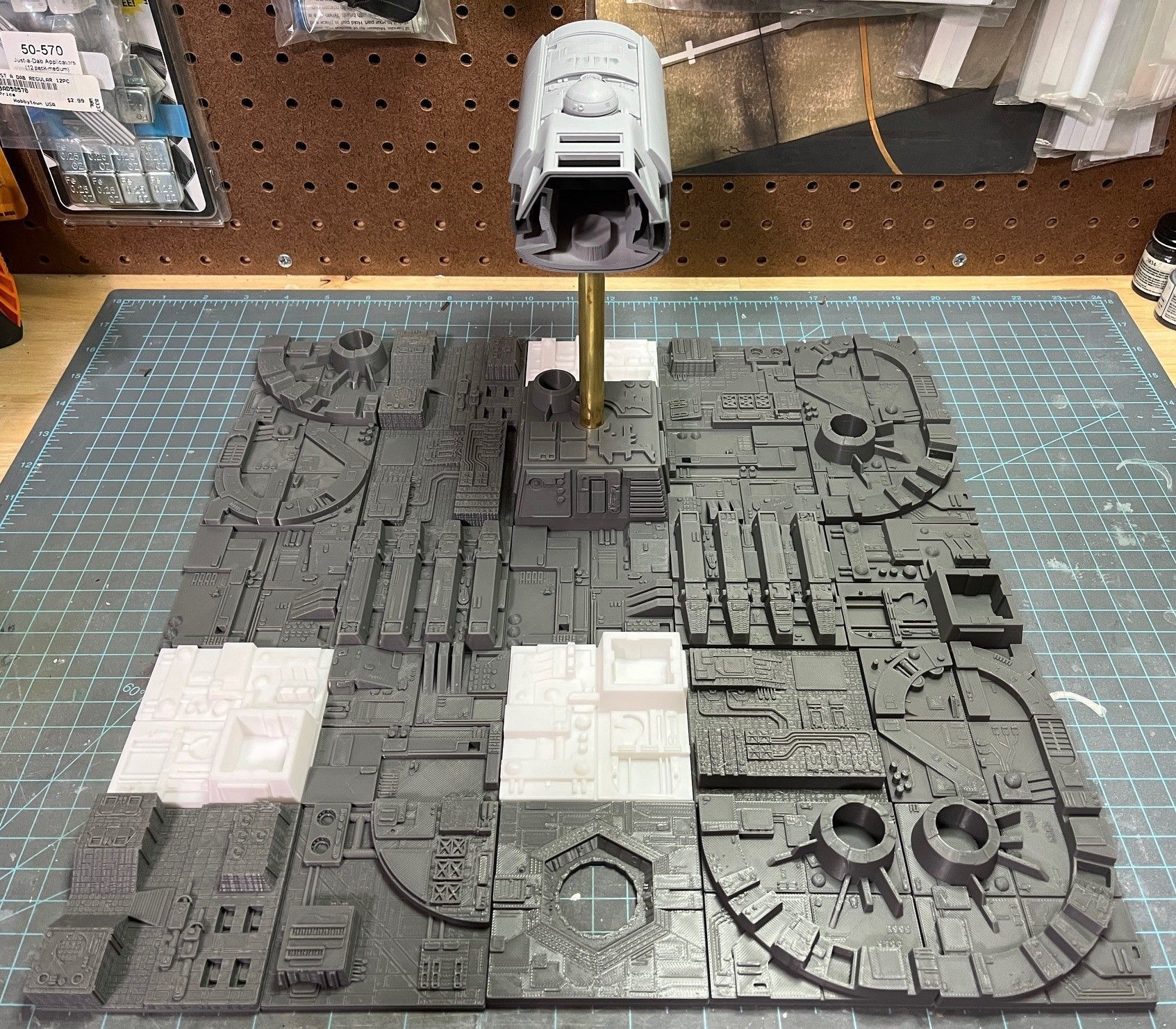 Death Star Tile Support Stand 3D print model_4