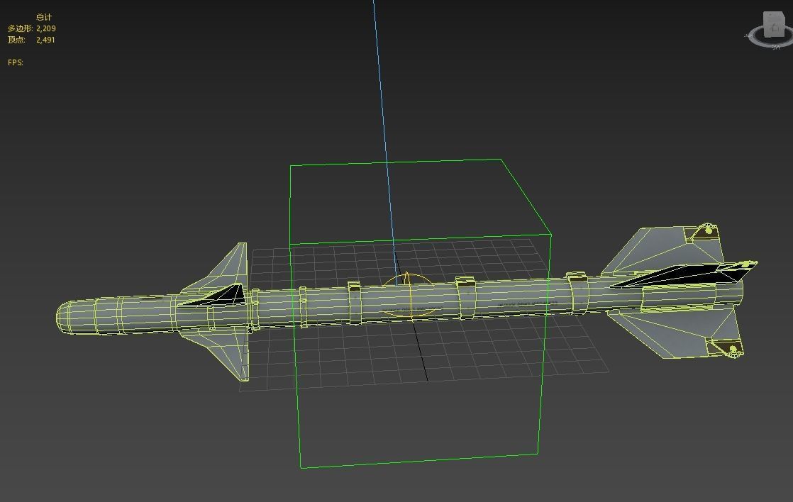 Chinese PL9 Infrared guided Air-to-Air missile PL-9 Low-poly 3D model_14
