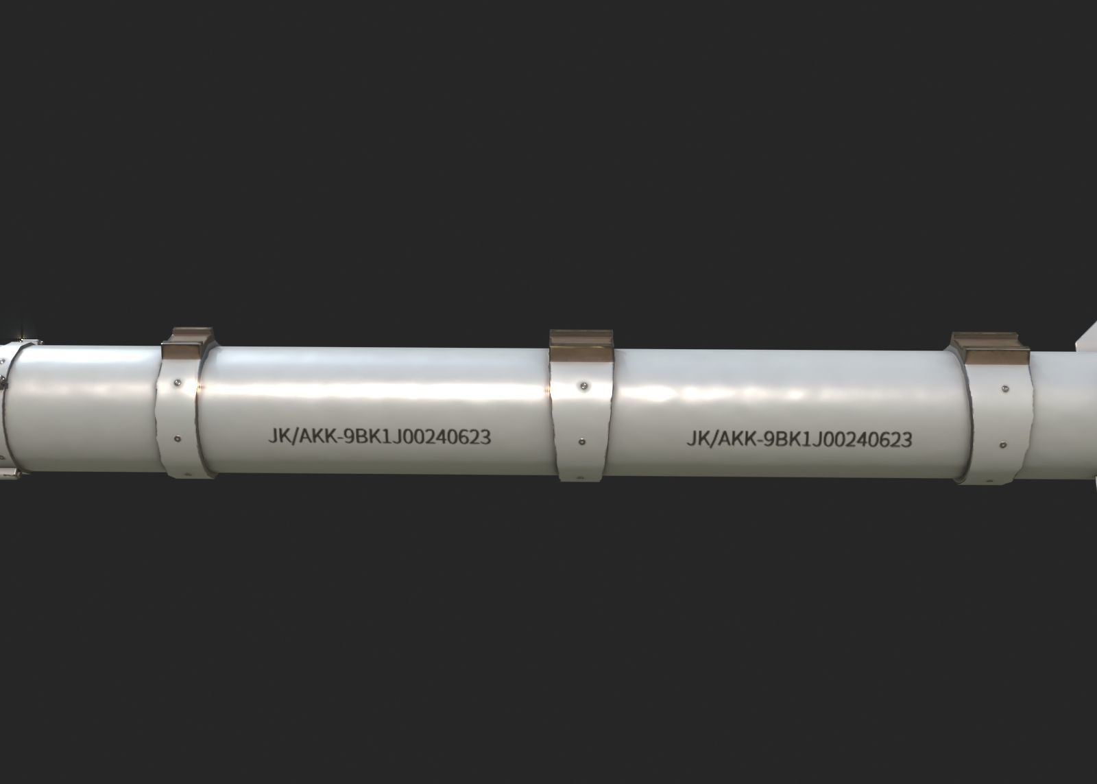 Chinese PL9 Infrared guided Air-to-Air missile PL-9 Low-poly 3D model_6