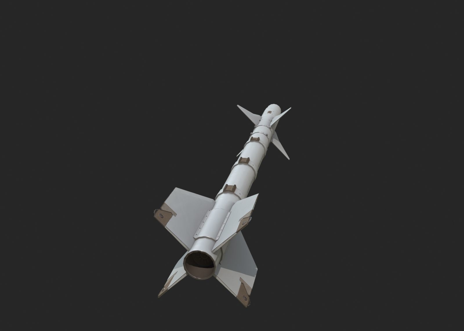 Chinese PL9 Infrared guided Air-to-Air missile PL-9 Low-poly 3D model_9