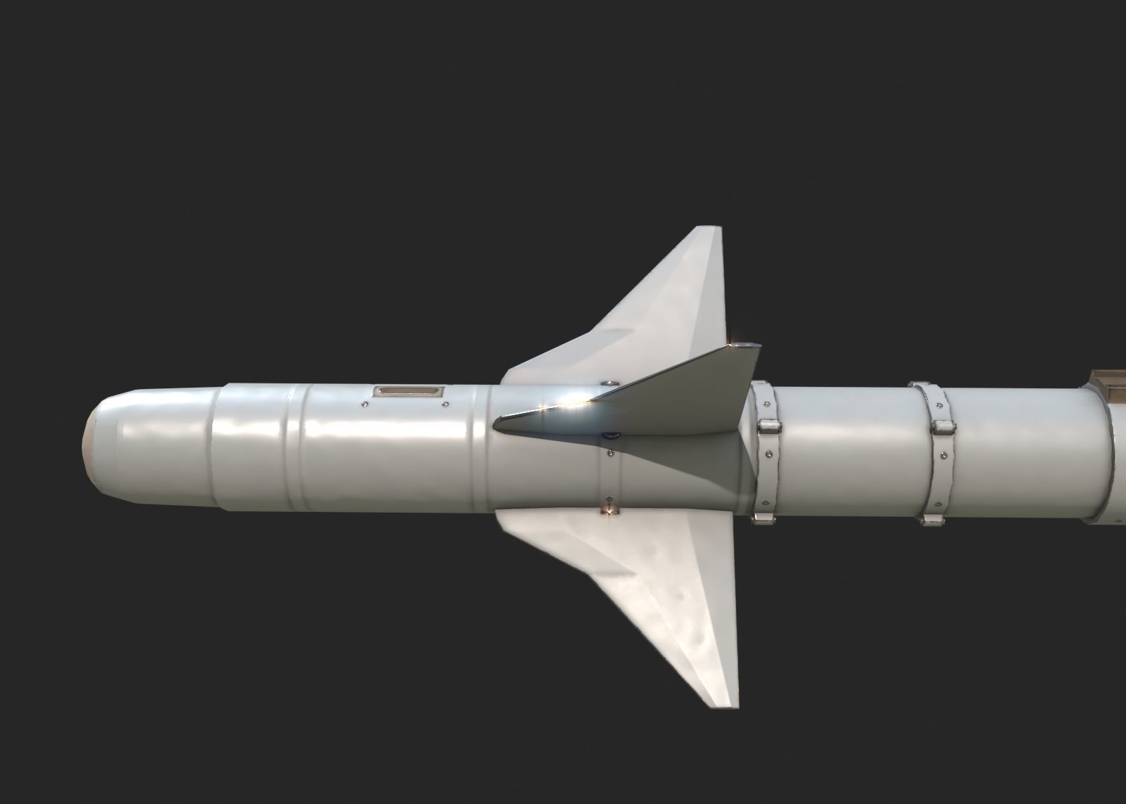 Chinese PL9 Infrared guided Air-to-Air missile PL-9 Low-poly 3D model_5