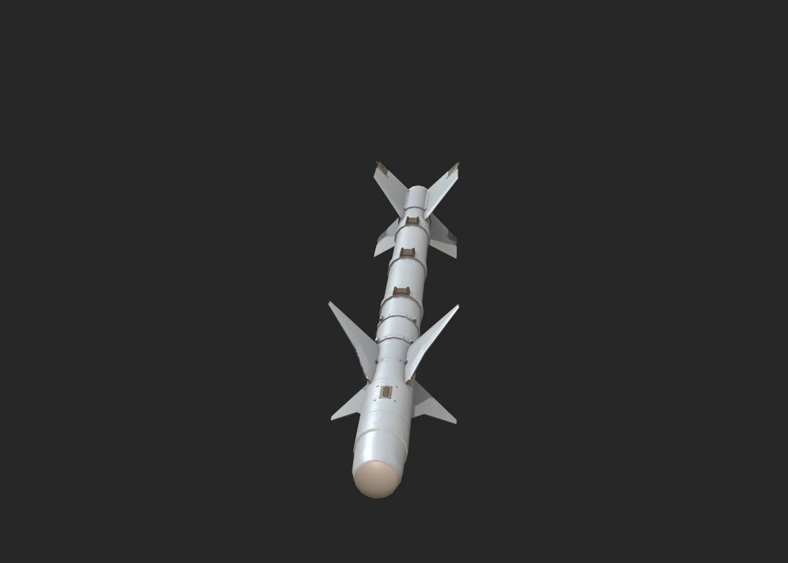 Chinese PL9 Infrared guided Air-to-Air missile PL-9 Low-poly 3D model_8