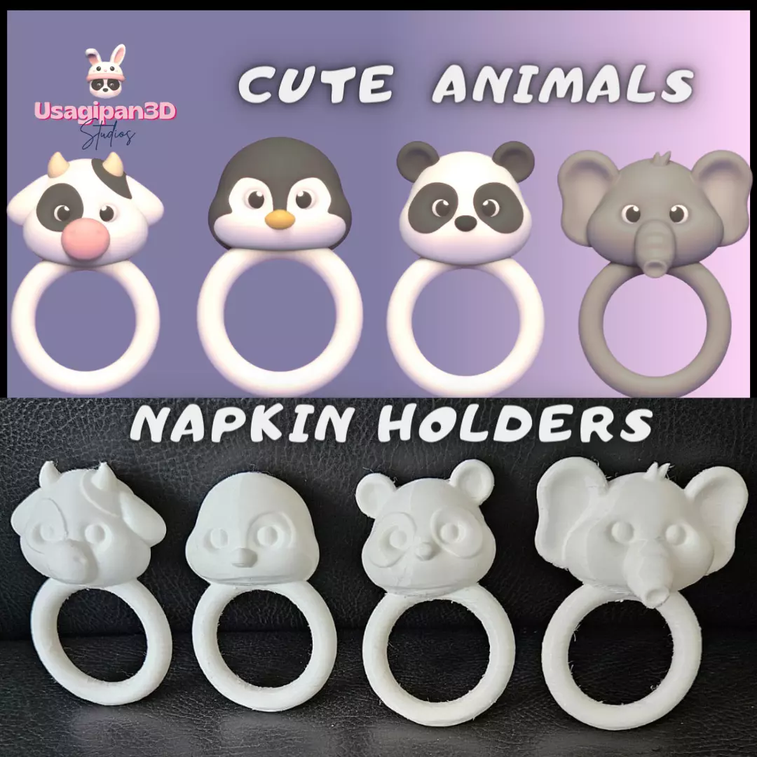 Cute Animals Napkin Holders 3D print model_0