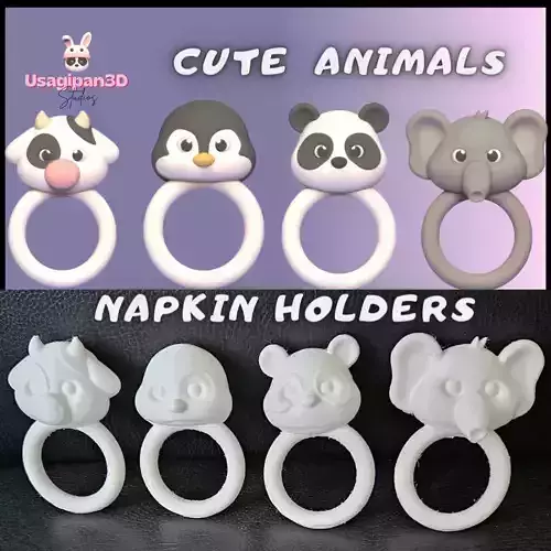 Cute Animals Napkin Holders 3D print model