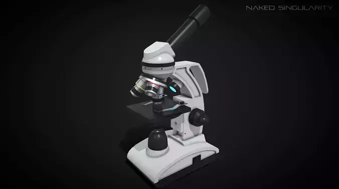 Invert Light Microscope - Low poly - PBR Low-poly 3D model