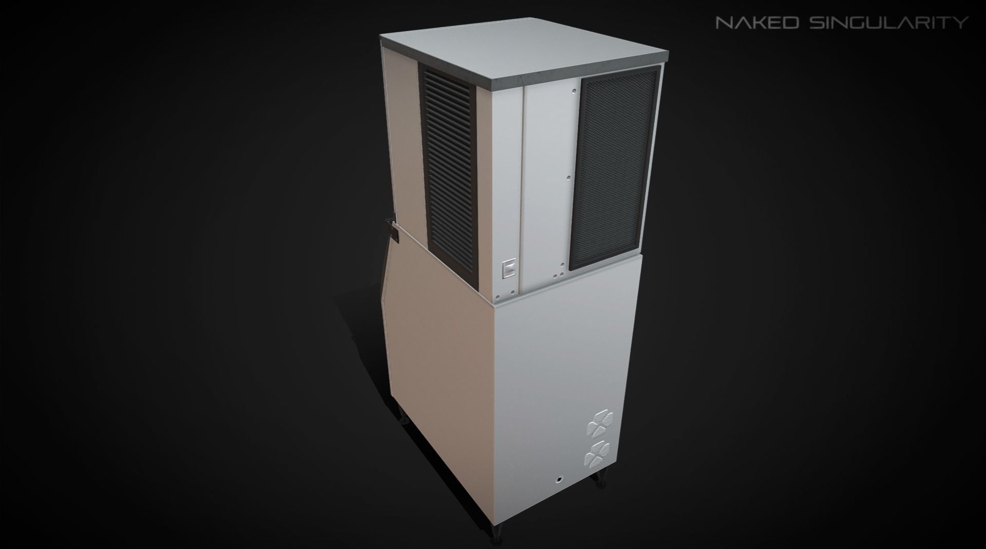 Ice Maker - Freezer Fridge Laboratory PBR Low-poly 3D model_2
