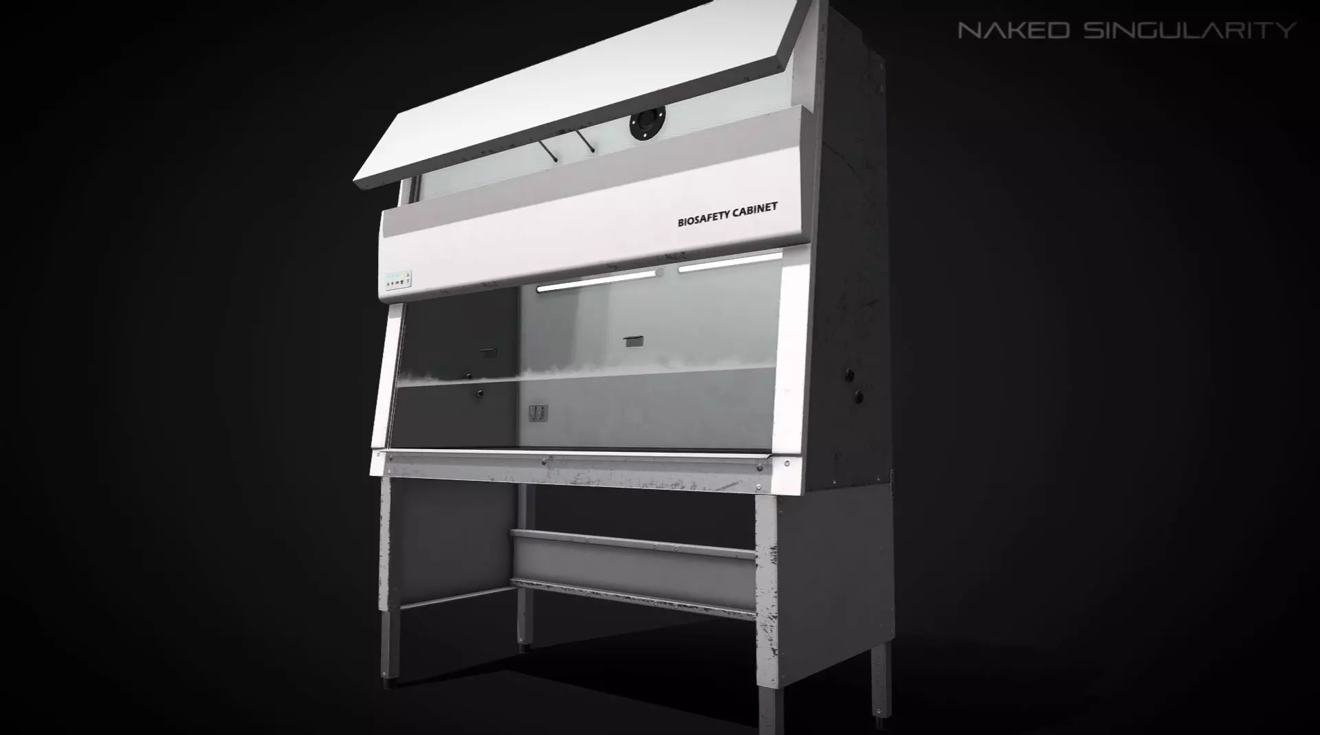 Biosafety Cabinet PBR - White low poly Laboratory Low-poly 3D model