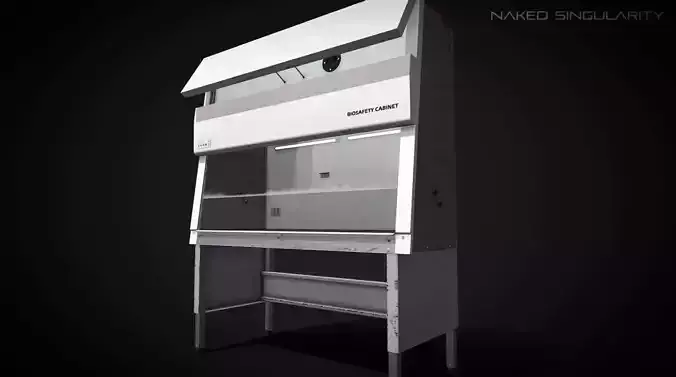 Biosafety Cabinet PBR - White low poly Laboratory