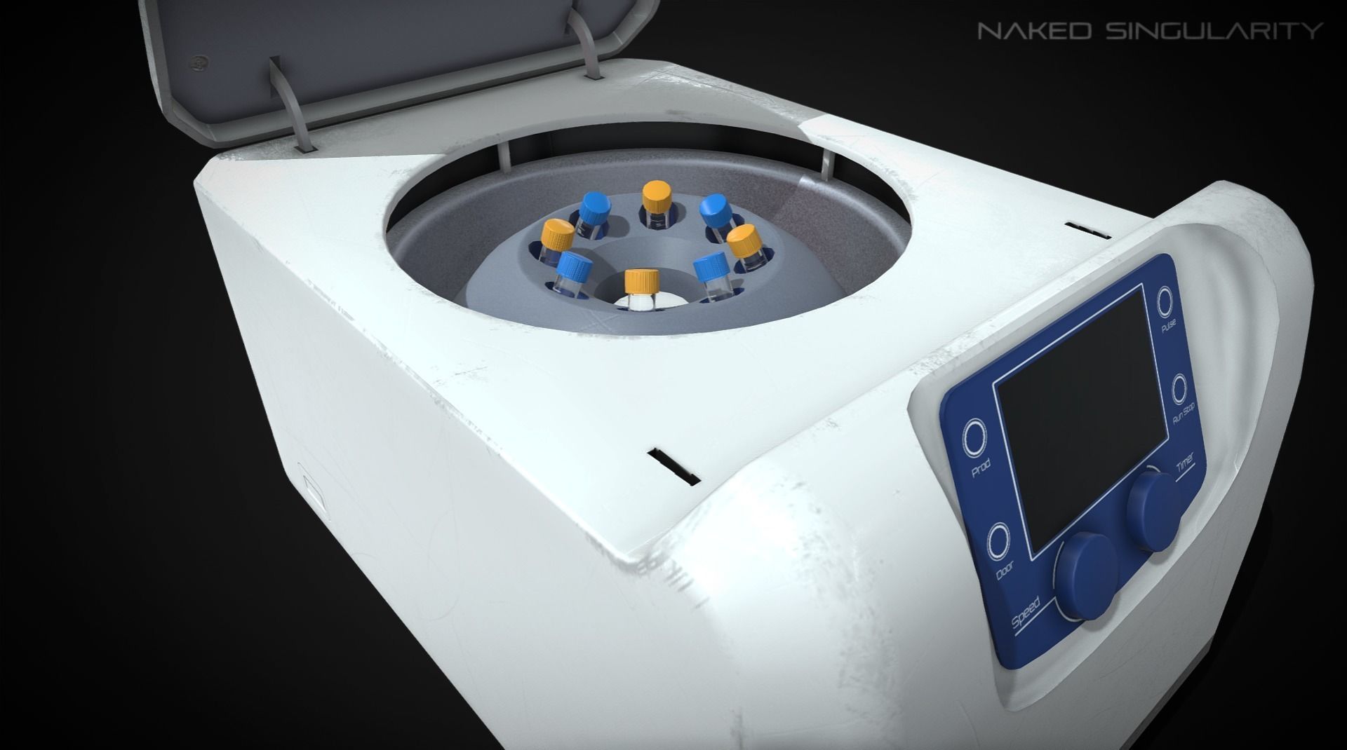 Benchtop Centrifuge with Cryogenic via Low-poly 3D model_4