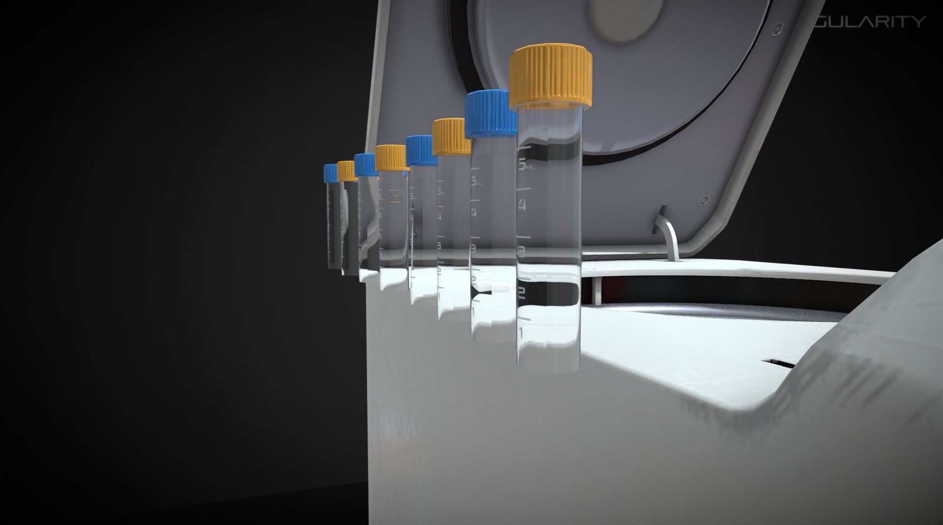 Benchtop Centrifuge with Cryogenic via Low-poly 3D model_2