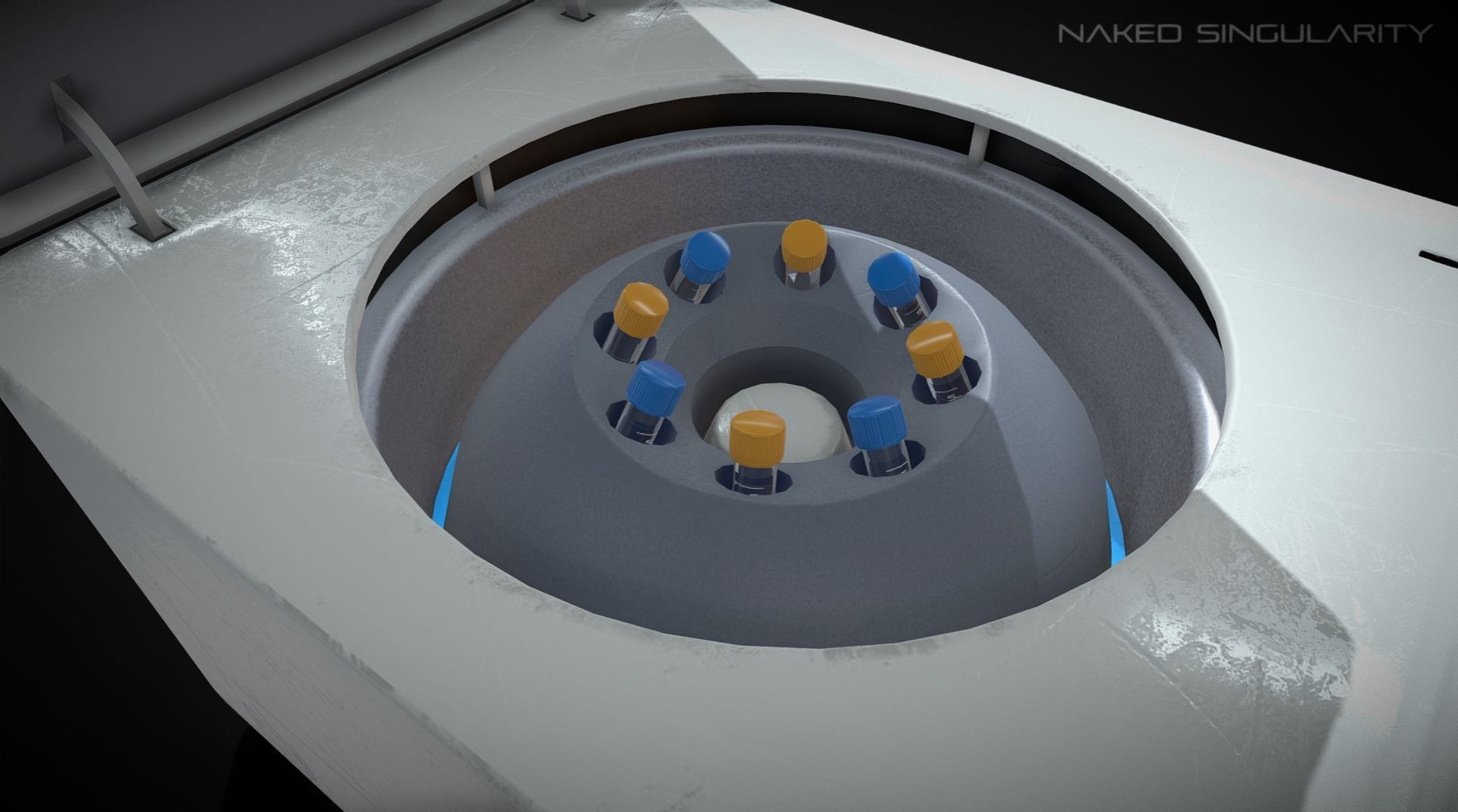 Benchtop Centrifuge with Cryogenic via Low-poly 3D model_9