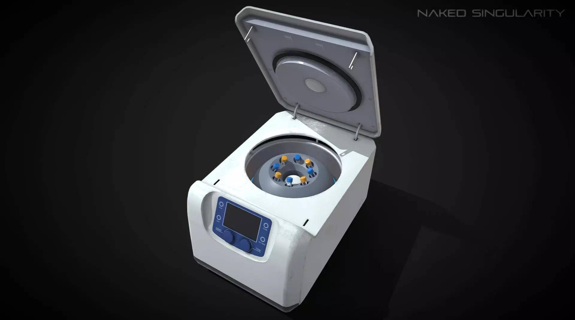 Benchtop Centrifuge with Cryogenic via Low-poly 3D model_0