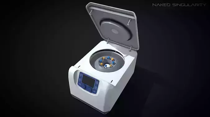 Benchtop Centrifuge with Cryogenic via Low-poly 3D model