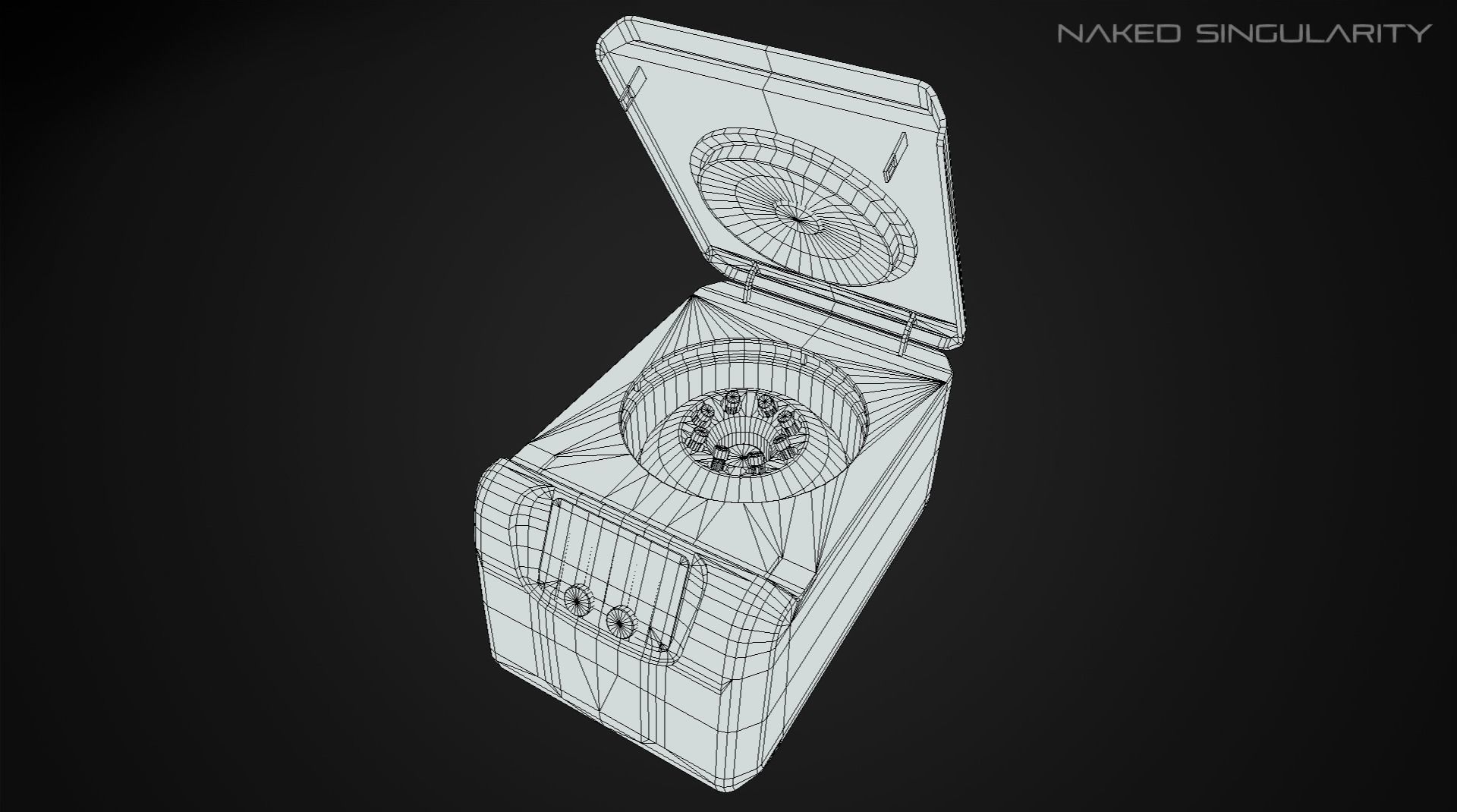Benchtop Centrifuge with Cryogenic via Low-poly 3D model_3