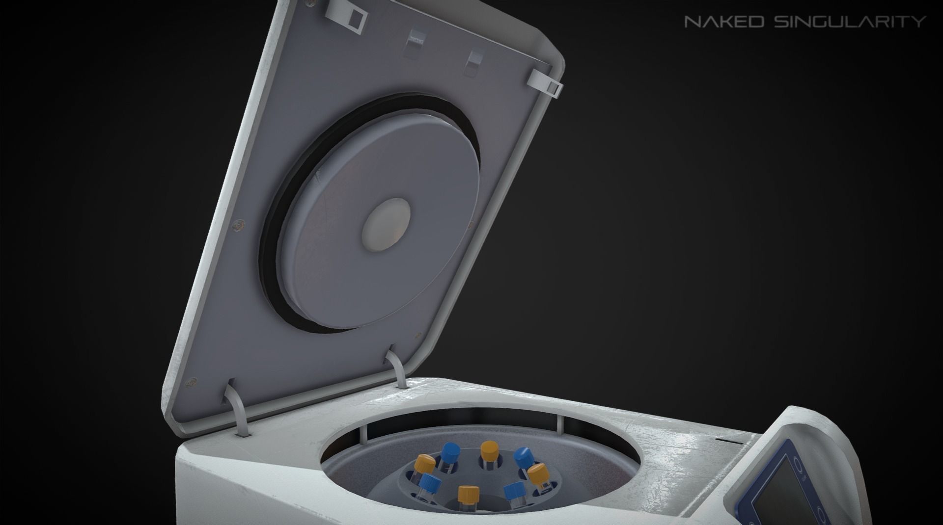 Benchtop Centrifuge with Cryogenic via Low-poly 3D model_8
