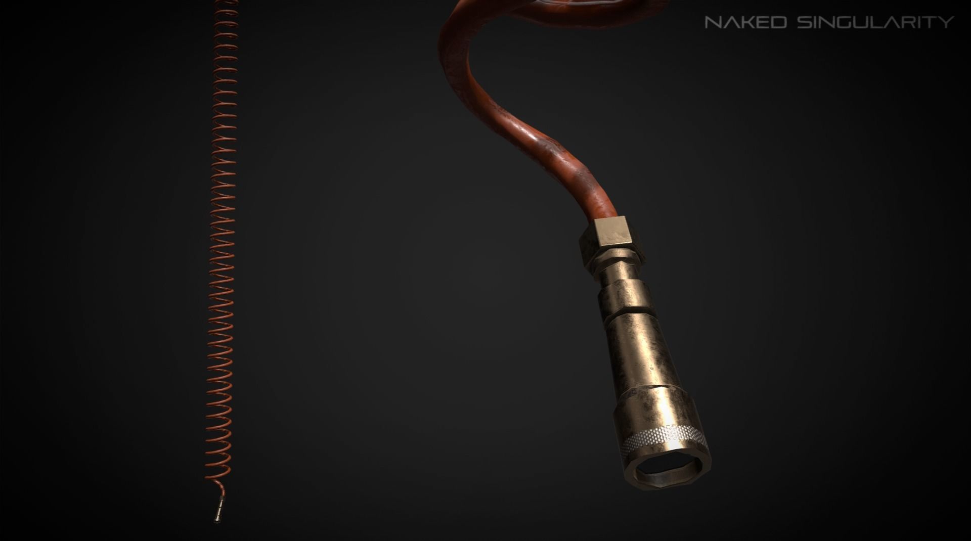 Air Pipe  PBR  Laboratory oxygen supplier Low-poly 3D model_1