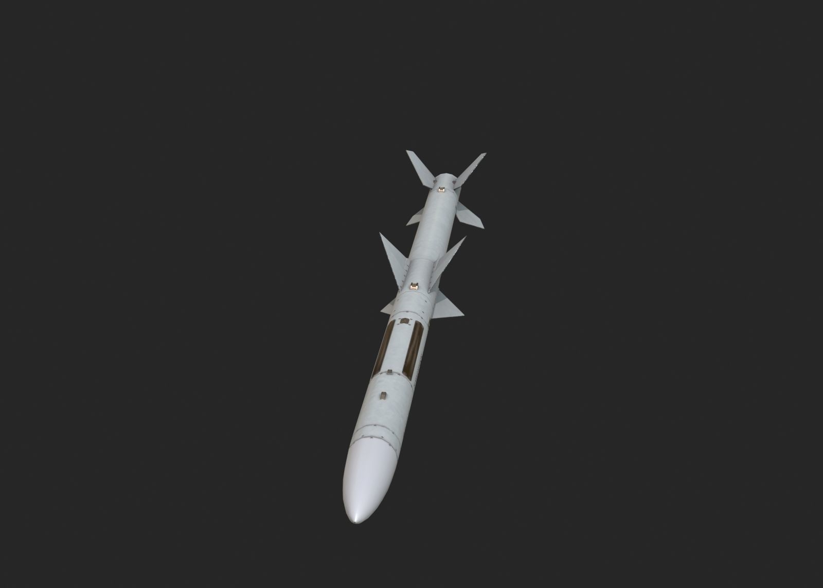 Chinese PL12 PL-12 BVR air-to-air missile Low-poly 3D model_7