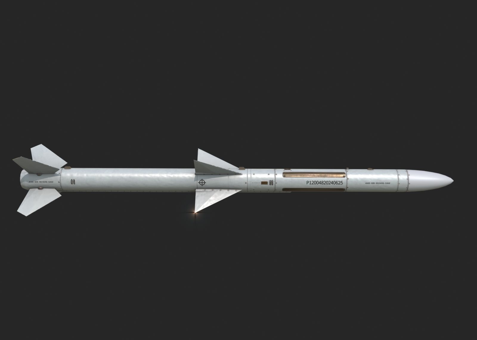 Chinese PL12 PL-12 BVR air-to-air missile Low-poly 3D model_6
