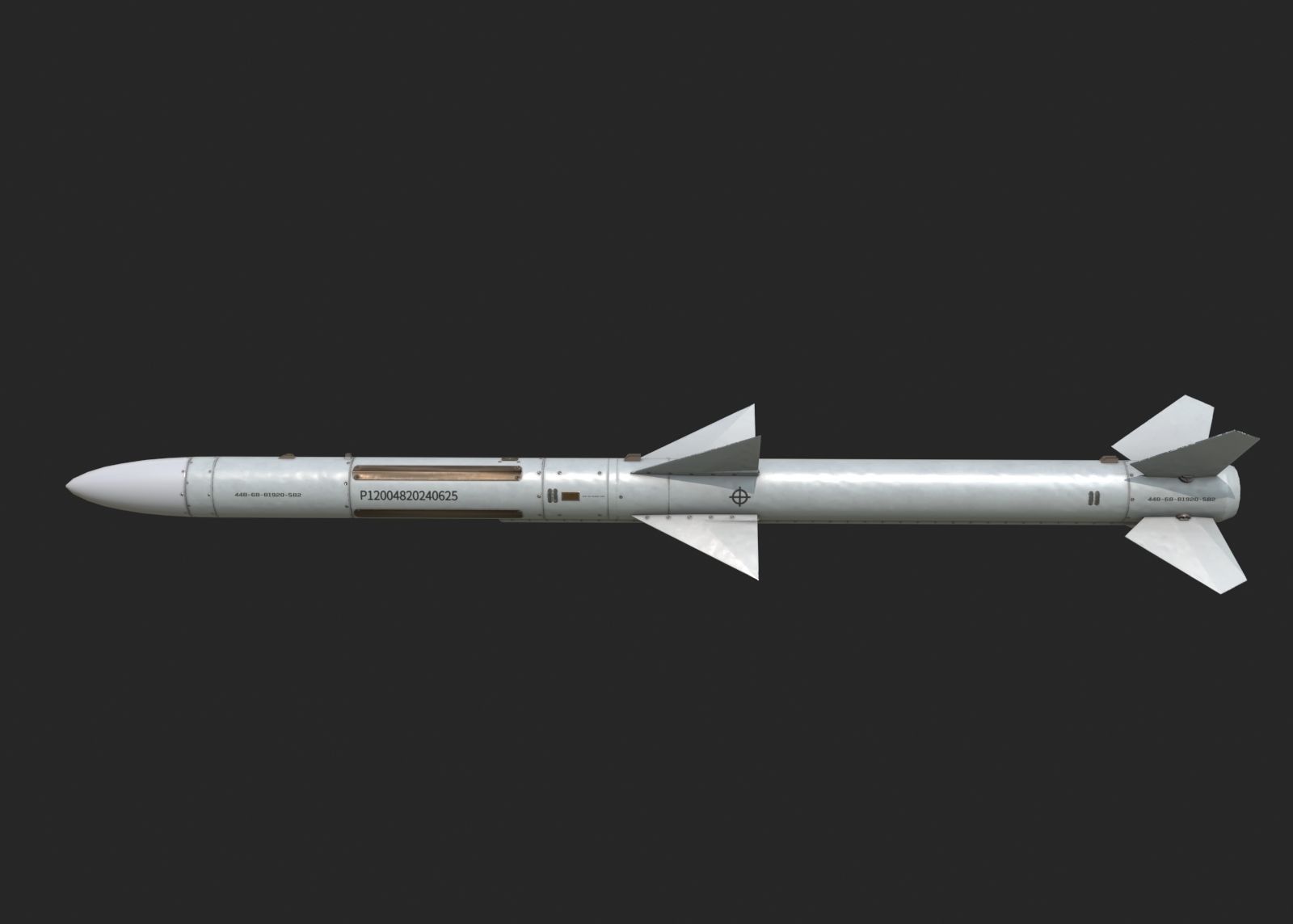 Chinese PL12 PL-12 BVR air-to-air missile Low-poly 3D model_5