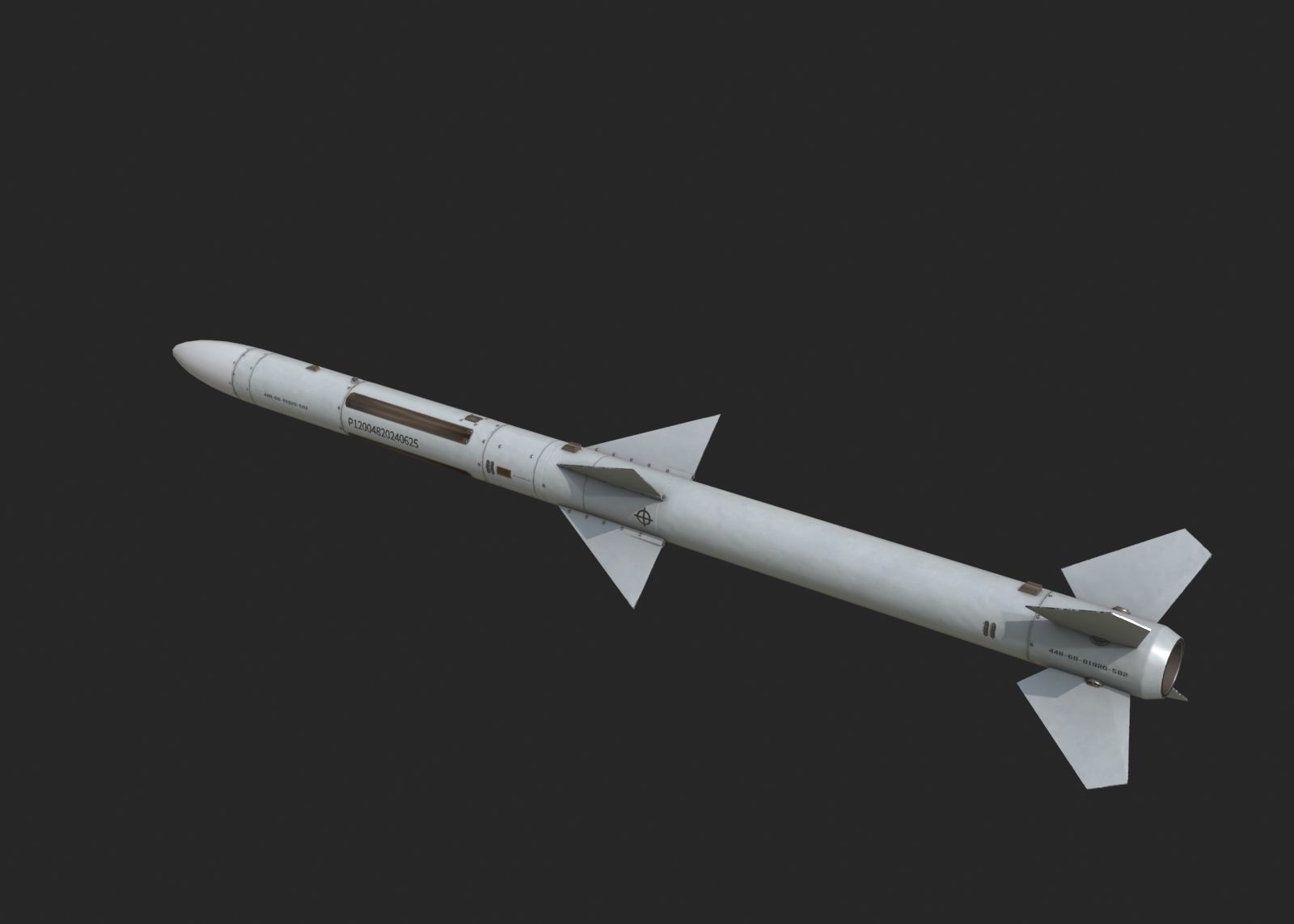 Chinese PL12 PL-12 BVR air-to-air missile Low-poly 3D model_4