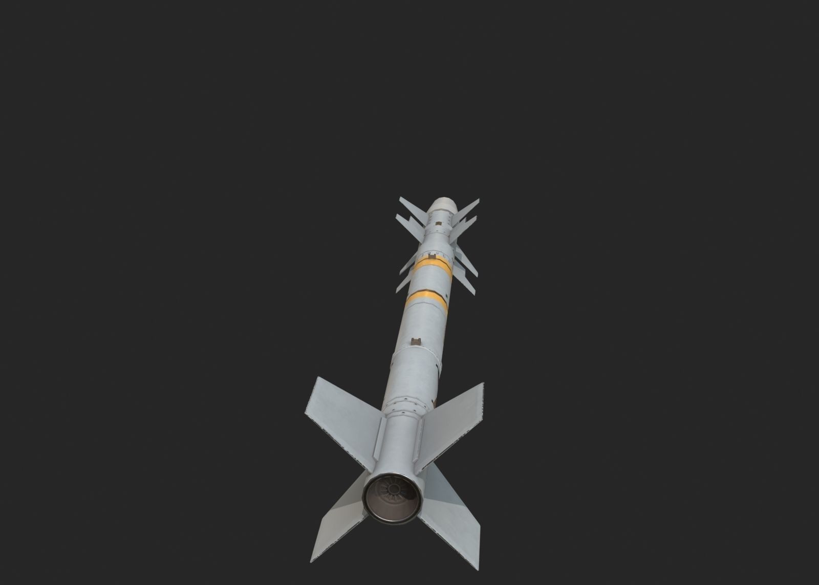 Chinese PL7 Infrared guided Air-to-Air missile PL-7 Low-poly 3D model_7