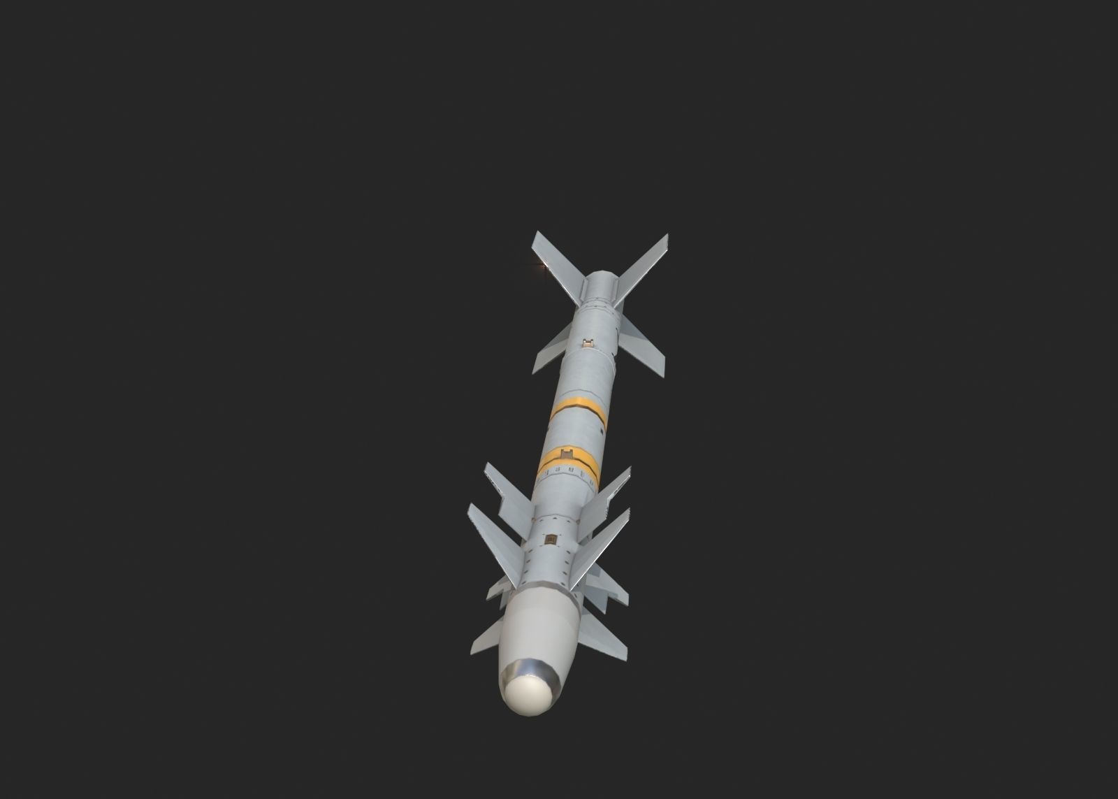 Chinese PL7 Infrared guided Air-to-Air missile PL-7 Low-poly 3D model_8