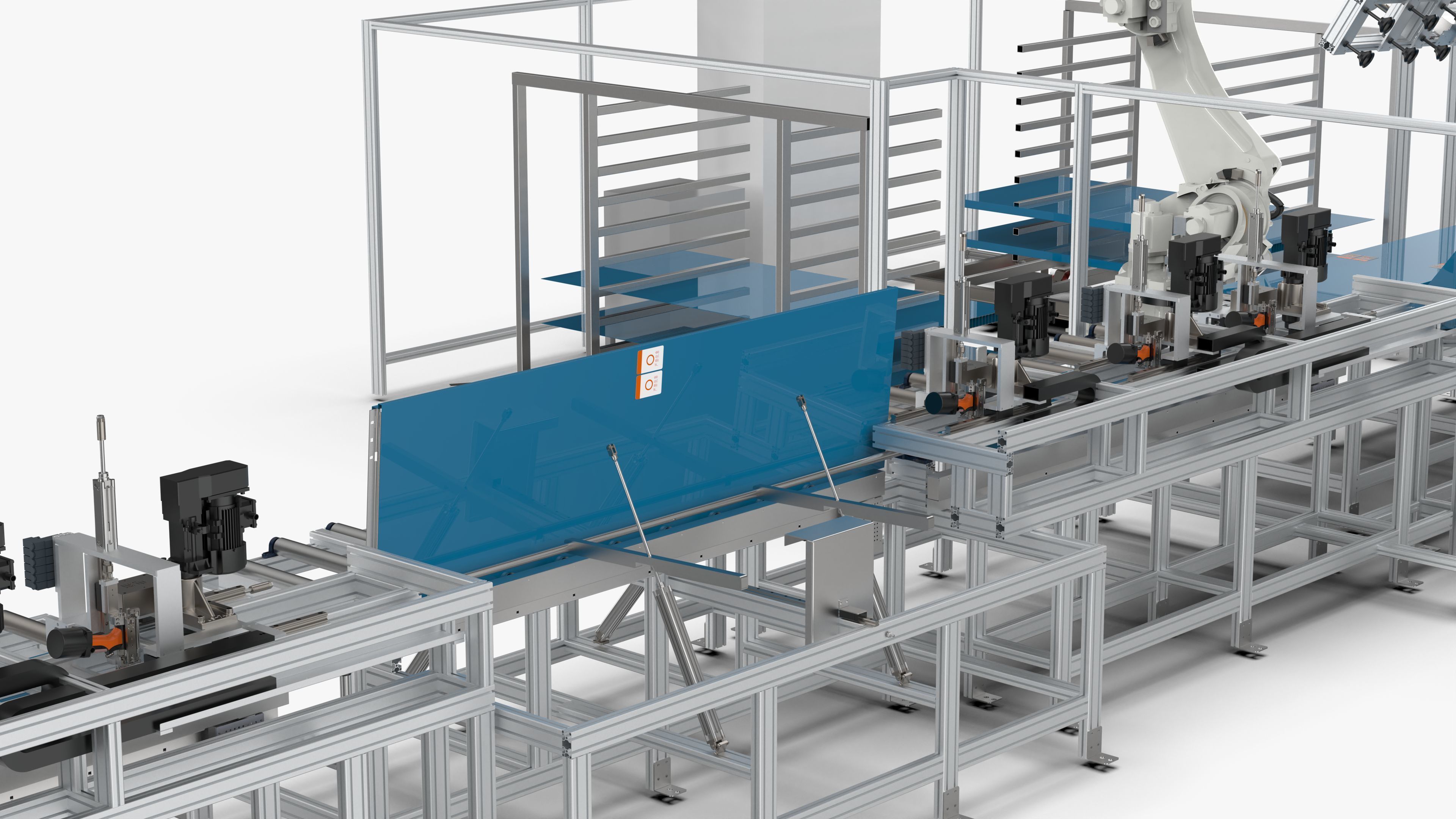 Automatic Hall Door Panel Assembly Line 3D model_15