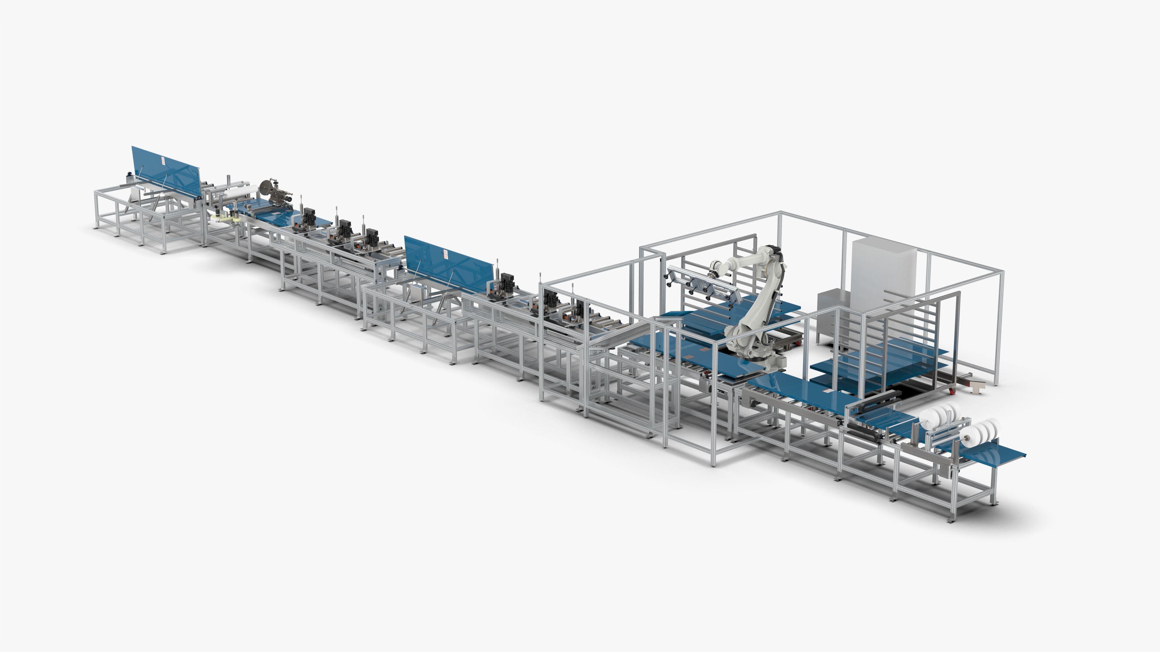 Automatic Hall Door Panel Assembly Line 3D model_2