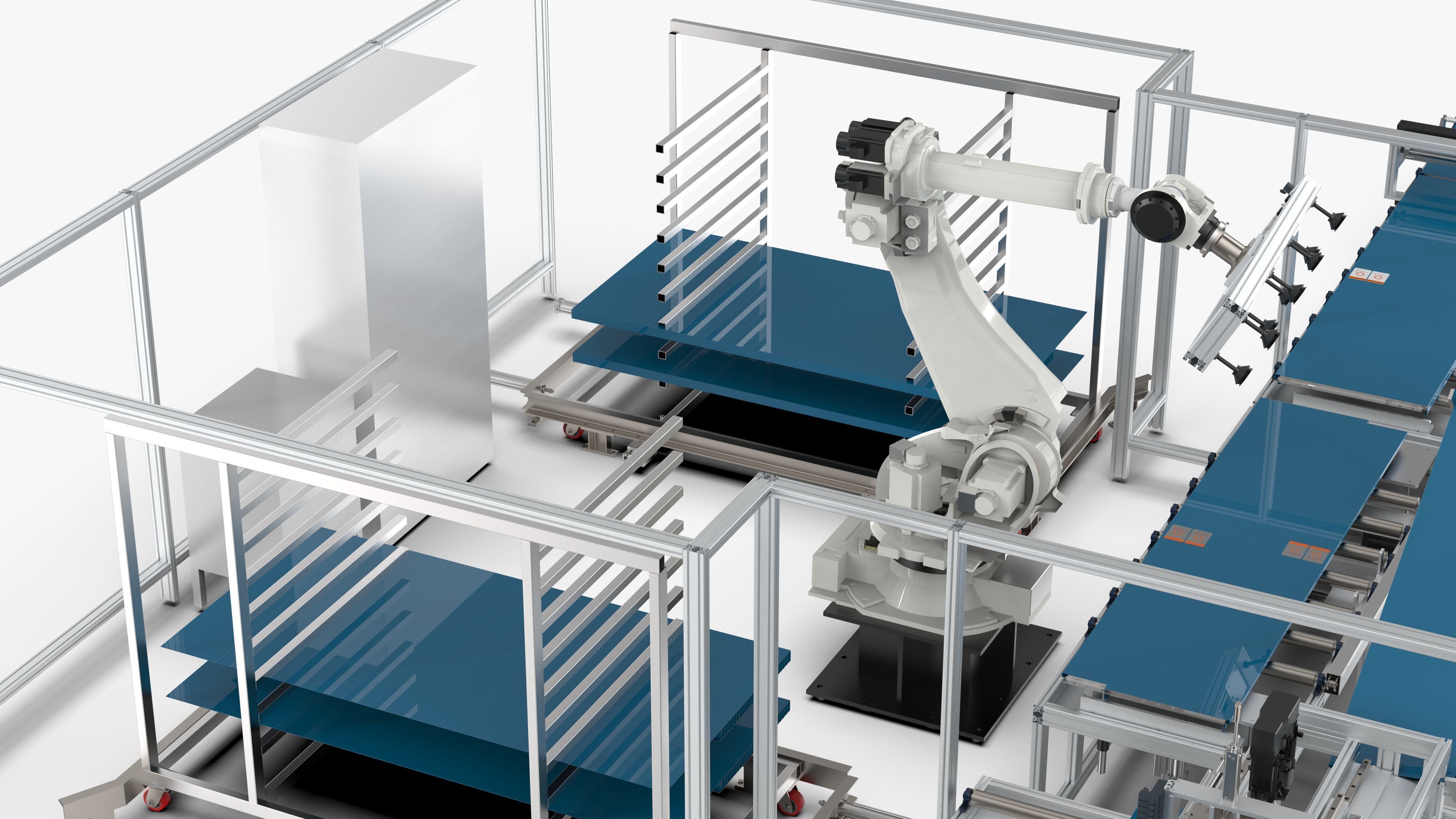 Automatic Hall Door Panel Assembly Line 3D model_17