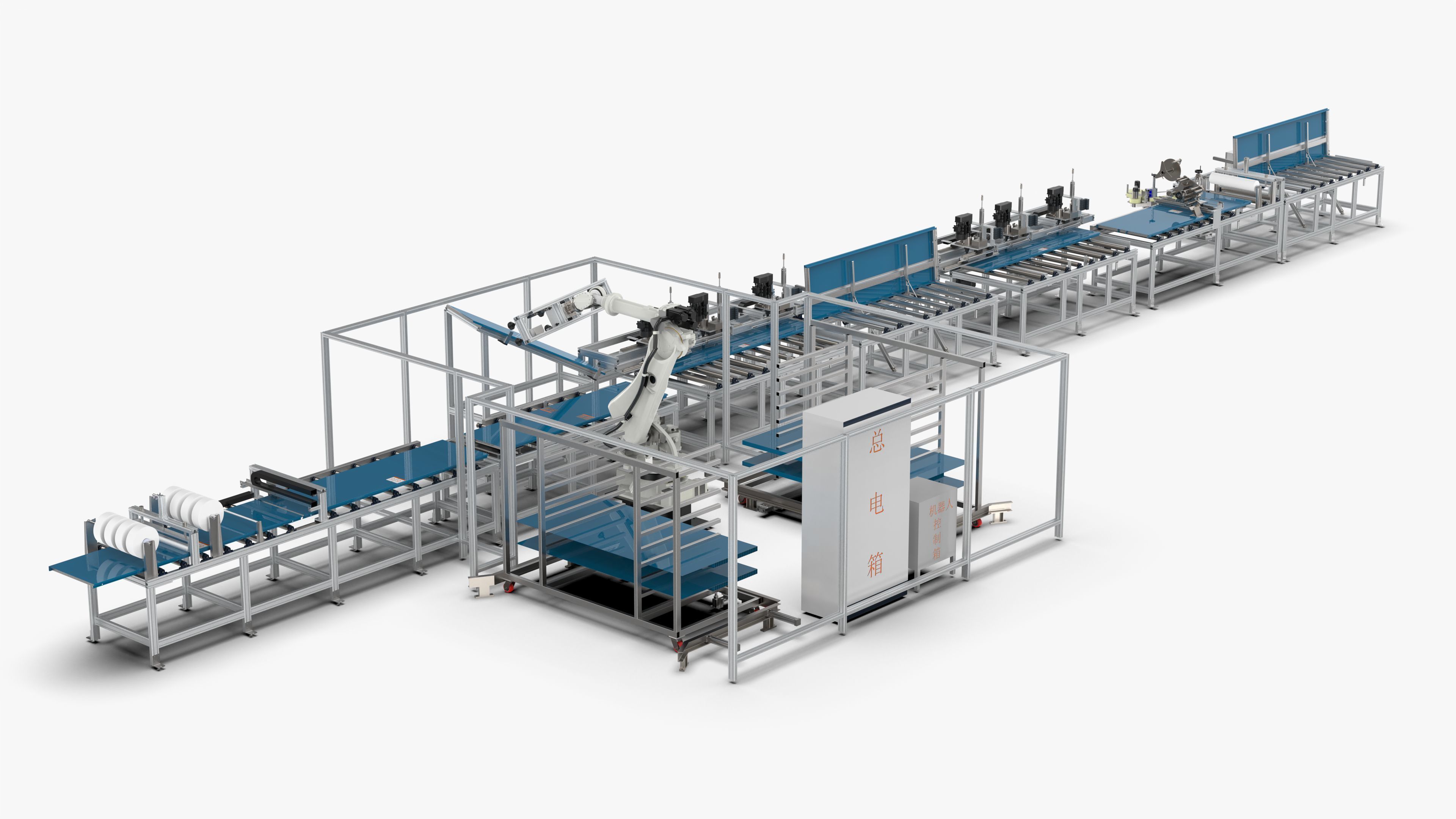 Automatic Hall Door Panel Assembly Line 3D model_3